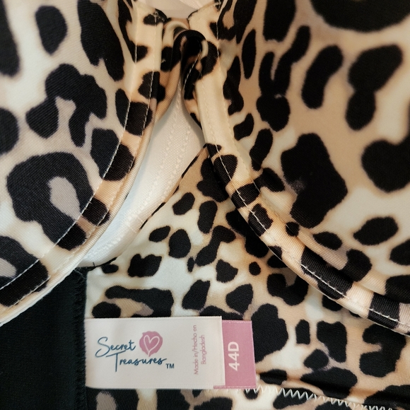 Secret Treasures Women Plus Size Underwire Plunge Bra NWT Cute Sexy Animal Print - Picture 7 of 12